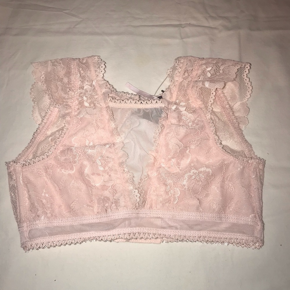 Light pink lacy bralette